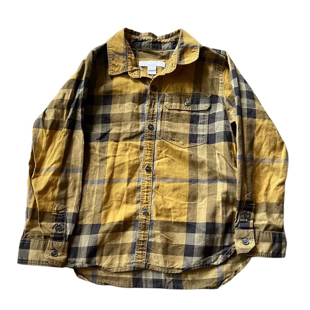 Burberry size 5 children’s long sleeve plaid button down shirt